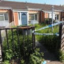 Police tape at a house in Spurn Walk, Hartlepool, where a murder inquiry is still ongoing.