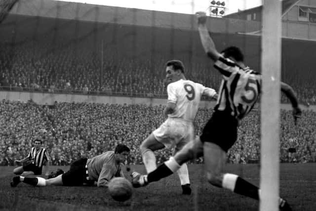 Brian Clough in action for Sunderland against Newcastle in 1962.