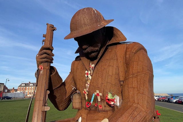 Ray Lonsdale's iconic statue at Terrace Green, Seaham.
