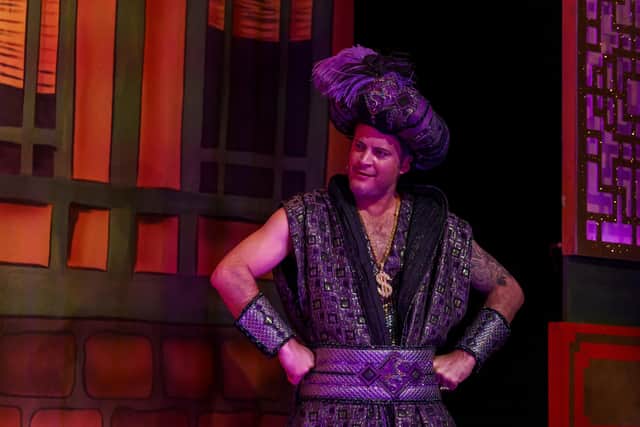 Gary Lucy as Abanazar in Aladdin. Picture: DAVID WOOD