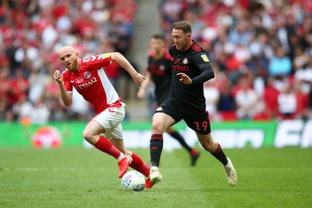 Sunderland winger Aiden McGeady pictured in the League One play-off final against Charlton Athletic.
