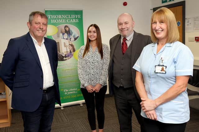 (from left) Philip Longmore, Tori Stephenson, Steve Catcheside and Patsy Noonan of Thorncliffe Home Care Ltd