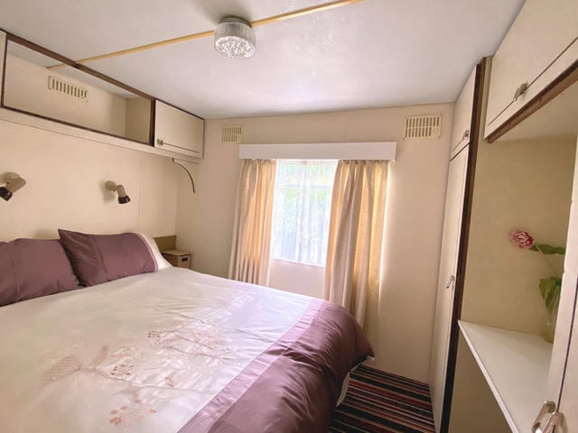 The caravan bedroom.