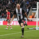 Federico Fernandez of Newcastle United celebrates after scoring his team's second goal during the Premier League match between Newcastle United and Southampton FC at St. James Park on December 08, 2019 in Newcastle upon Tyne, United Kingdom. (Photo by Nigel Roddis/Getty Images)
