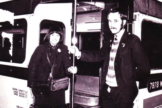 Sheffield's last back-loader passenger bus, crewed by Mick Webber and bus conductress  Kath Shea, performed its last service on December 30, 1976