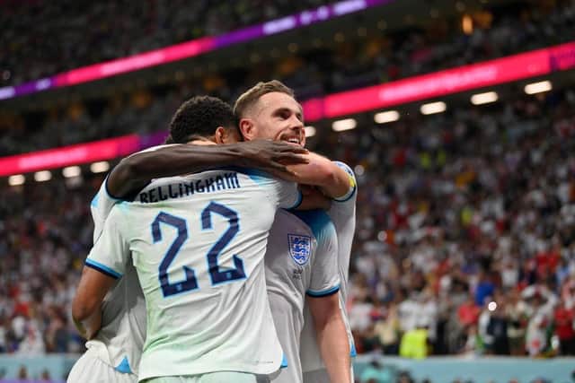 Jude Bellingham has forged a good partnership alongside Jordan Henderson for England (Photo by Dan Mullan/Getty Images)