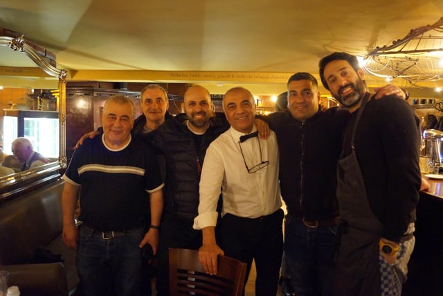 (L-R) Munir Jadalla, Antonio Ventura, Hamid Soltani, Masoud Farrahi and Farhad Rakani at the final evening at Luciano's.