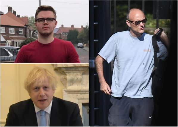 Coun Antony Mullen, deputy leader of Sunderland City Council’s Conservatives, and Dominic Cummings and Boris Johnson.