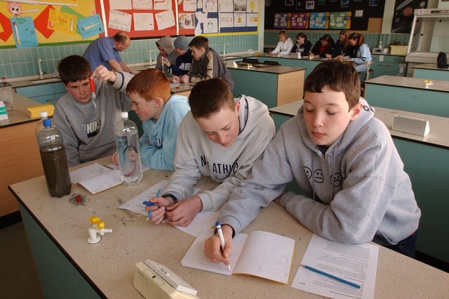 Preparing for SATS at Farringdon Community School where these students were hard at work in 2003.