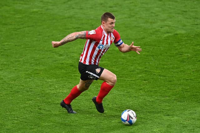 Sunderland captain Max Power in action during the Sky Bet League One match between Sunderland and Blackpool at Stadium of Light.