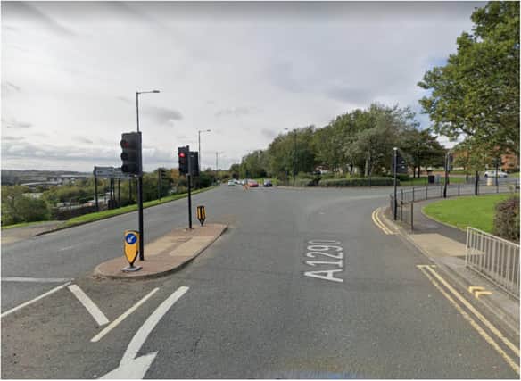 Police were called to Keir Hardie Way in Sunderland to reports of a two-vehicle collision.