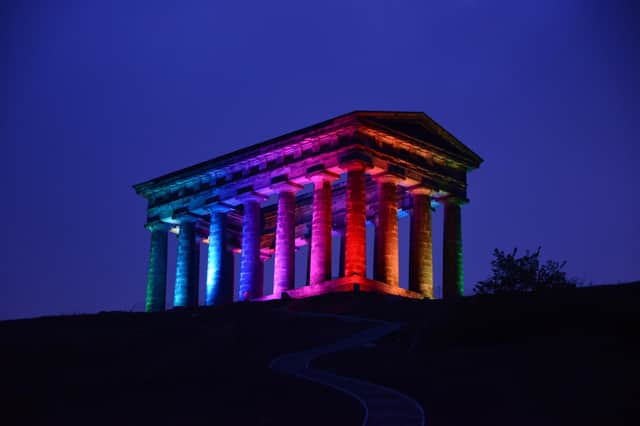 Dated: 29/04/2020
The iconic Sunderland landmark Penshaw Monument, which haa been lit in the colours of the rainbow this evening (WED) in the city's latest bid to spread hope and show support for key workers.
See story North News