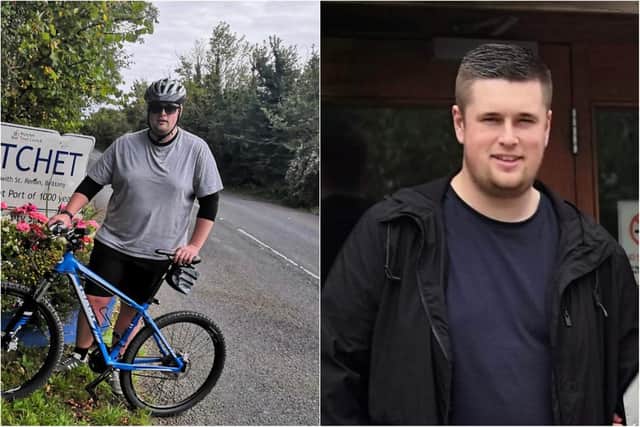 Gareth, before and after his weight loss journey