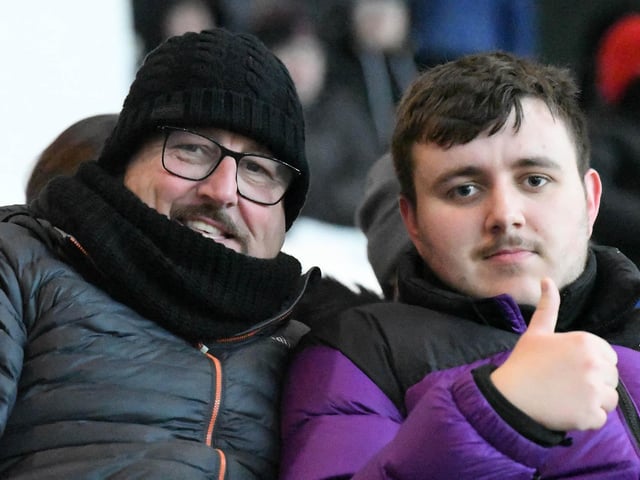 Fans at the Stadium of Light to watch Sunderland's game against West Brom. The Black Cats lost 2-1 after taking a first-half lead through an Amad Diallo penalty.