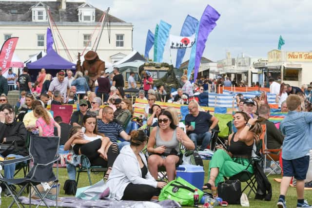 The seafront crowd enjoying Seaham Carnival on the Terrace Green back in the summer of 2019.