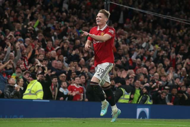 Manchester United midfielder Scott McTominay would reportedly be 'open' to a move to Newcastle United this month. (Photo by Matthew Peters/Manchester United via Getty Images)