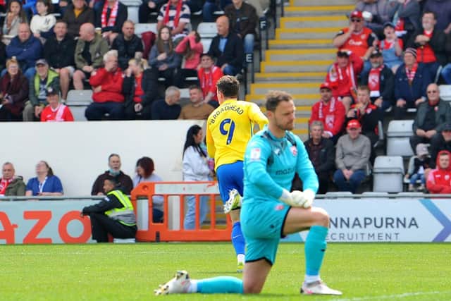 Nathan Broadhead scored against Morecambe but suffered an injury not long afterwards