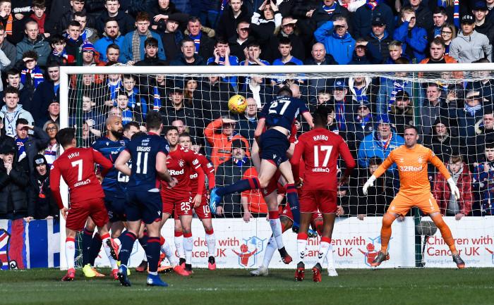 Rangers fans last saw their team in SPFL action in Dingwall on March 8 last year. Eight months later Rangers would also play Ross County in front of a crowd at the Global Energy Arena with Highand Council's low tier restrictions permitting a small socially distant crowd but only of local fans. The Gers' last match before lockdown was a Europa League knock-out tie with Bayer Leverkusen on March 12 less than 24 hours before the Scottish season was suspended. (Photo by Rob Casey / SNS Group)