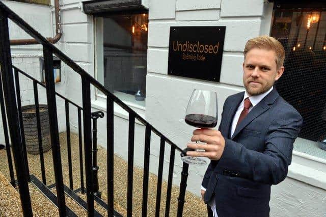 The new Undisclosed restaurant at the former D'acqua on John Street with general manager Nathan Outhwaite.