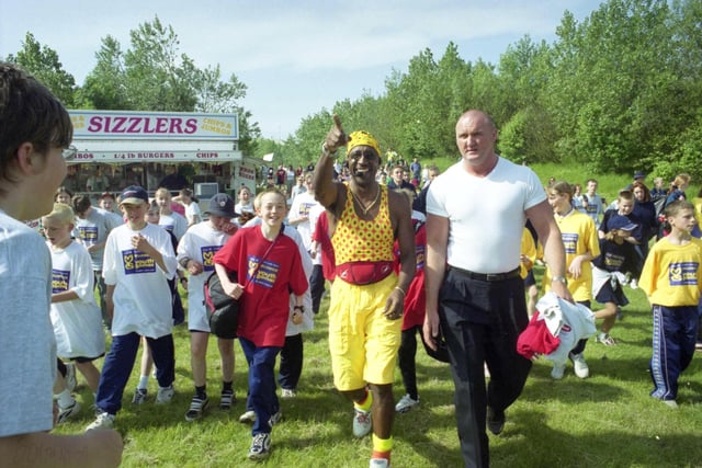 Mr Motivator at the Tyne and Wear Millennium Youth Games in Sunderland 22 years ago. He took part in a celebrity edition of Gladiators in 1997.