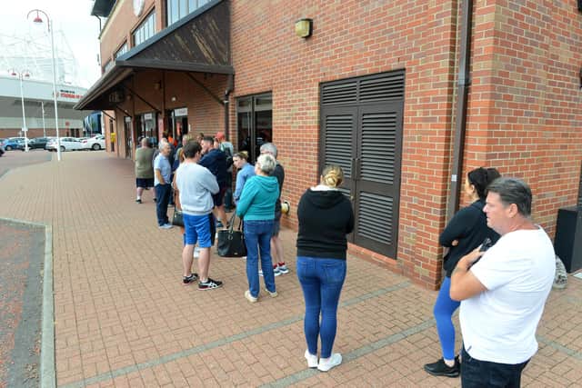 Some fans had to queue after season cards failed to show up