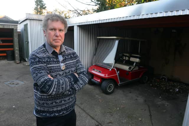 Boldon Golf Club manager Steve Watkin is angry over golf buggies being vandalised and stolen.