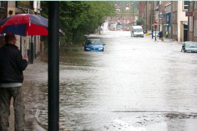 The flooded Nursery Street on June 26, 2007