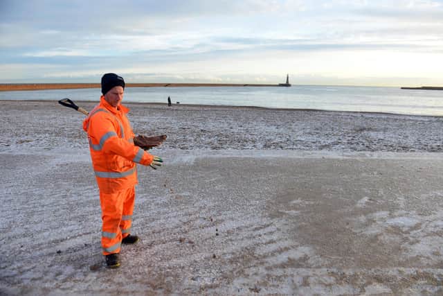 Sunderland City Council workers were on hand at Roker Beach.