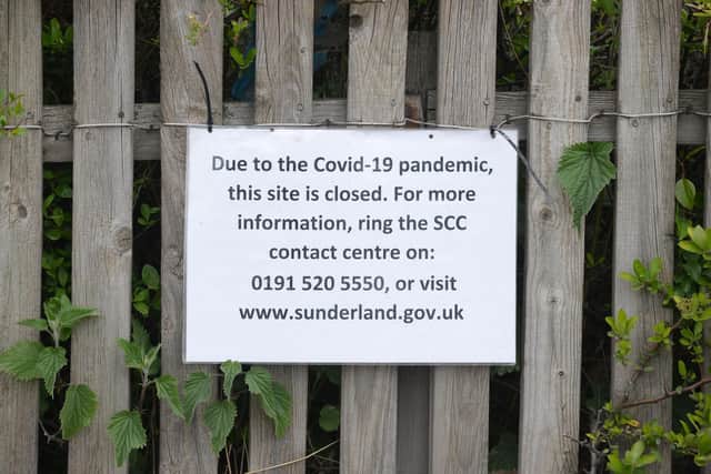 A sign has been put up outside Sunderland City Council's Beach Street Household Waste and Recycling Centre following its closure due to the pandemic.