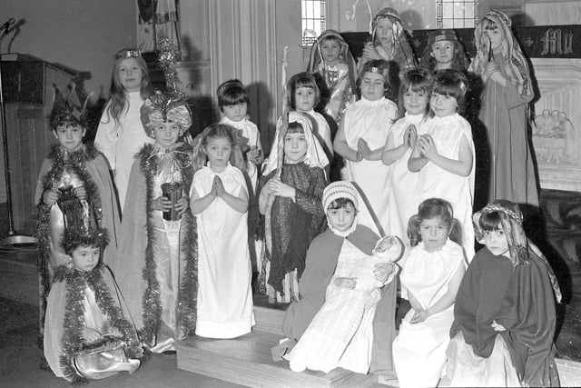 Pupils of St Patricks RC Church School Ryhope in one of the scenes from their Nativity in 1979. Recognise anyone?