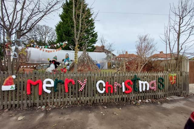The garden's festive display is spreading a little Christmas fun on Thompson Road.