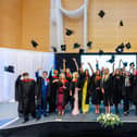 Sunderland College graduates celebrate. Photo credit Elliot Nichol Photo.