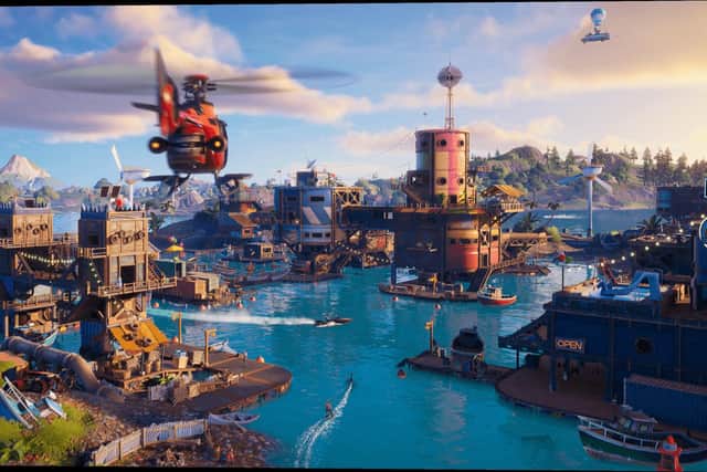 Fortnite's map has been flooded for Season 3 (Image: Epic Games)