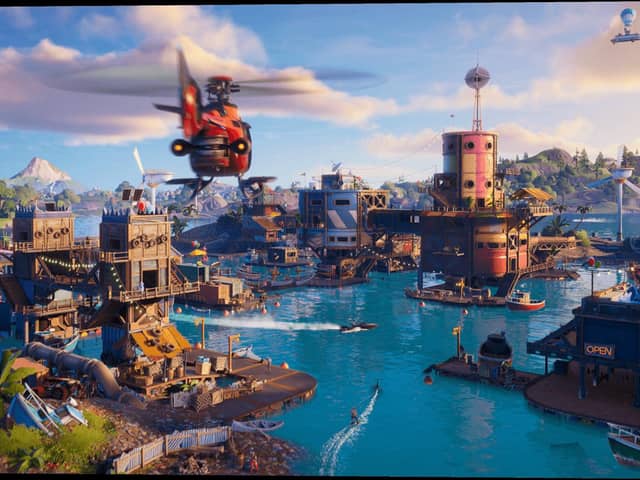 Fortnite's map has been flooded for Season 3 (Image: Epic Games)