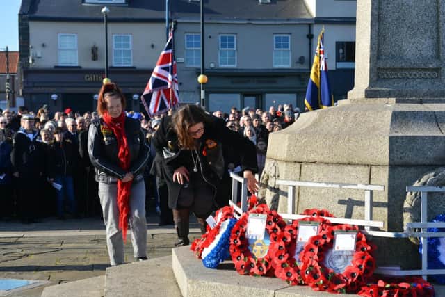 Hundreds of people usually attend the Remembrance Sunday service on Seaham's Terrace Green.