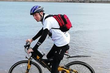 Christopher cycled 136 miles in three days from Whitehaven to Sunderland. Photo credit: Gary Brown
