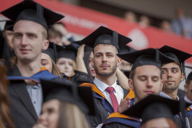 Sunderland University graduates and their families attend a previous graduation ceremony at the Stadium of Light. Picture: DAVID WOOD
