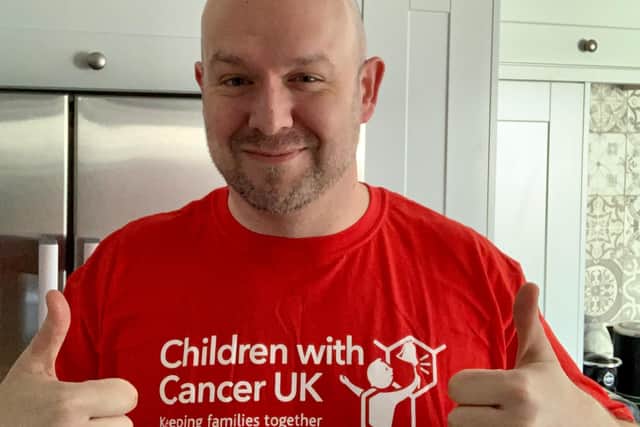 Chris teamed up with Children with Cancer UK who helped him secure a place in the London Marathon.