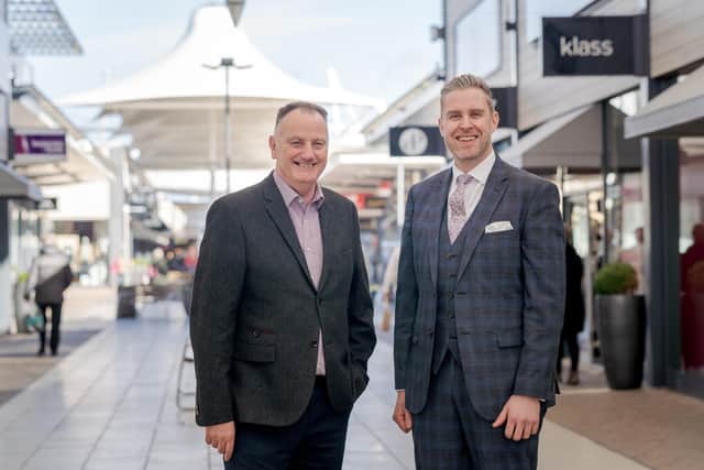 Jerry Hatch (left, retiring Centre Manager) with new Centre Manager Richard Kaye at Dalton Park Shopping Centre in Murton Picture: DAVID WOOD