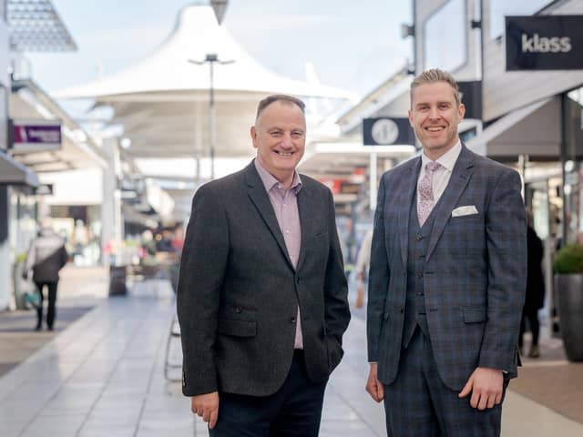 Jerry Hatch (left, retiring Centre Manager) with new Centre Manager Richard Kaye at Dalton Park Shopping Centre in Murton Picture: DAVID WOOD