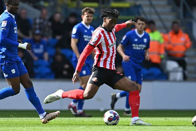 Pierre Ekwah playing for Sunderland against Cardiff City.