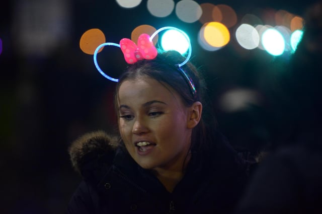 Glow-in-the-dark accessories on display at the Seaham Fireworks event.