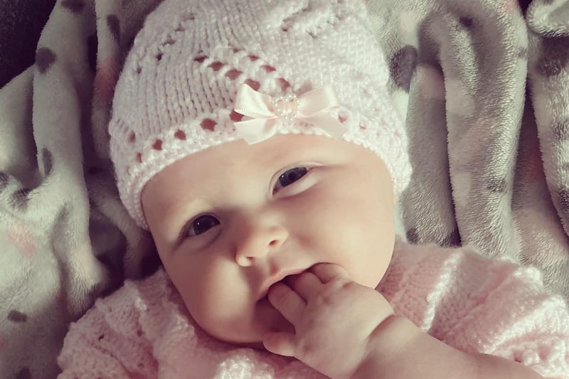 Kat Edwards shared this lovely photo of Hope Amber who was born on October 27 last year.