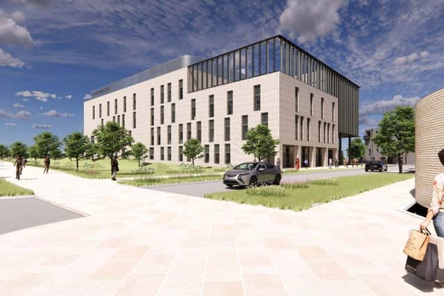 An artist’s impression of how the new eye hospital could look.