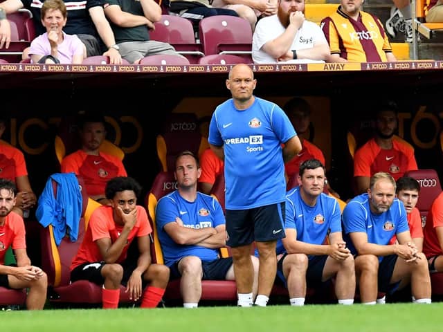 Alex Neil watches on at Valley Parade