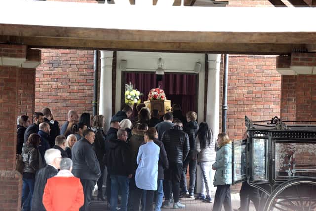 The funeral of Mark Herron was held at Sunderland Crematorium.
