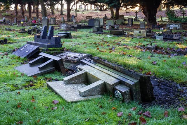 The vandals have attacked almost 40 graves