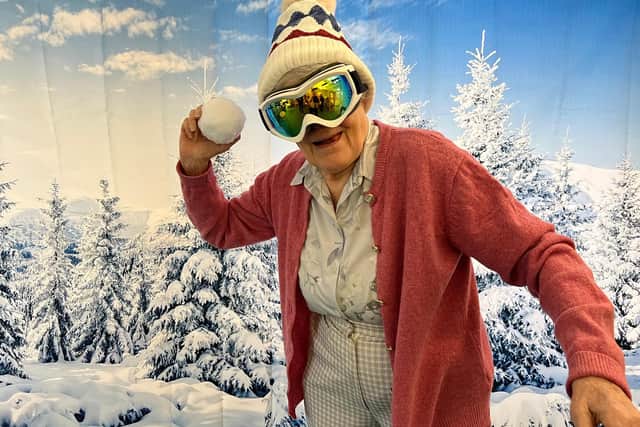 Resident Anne MacDonald aged 89, loved the snowball throwing game.