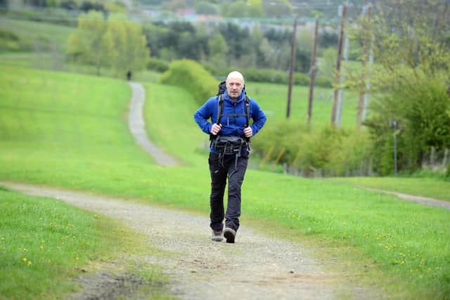 Andrew Brumby training for his double Coast to Coast walk.