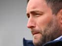 SUNDERLAND, ENGLAND - MAY 22: Sunderland manager Lee Johnson looks on during the Sky Bet League One Play-off Semi Final 2nd Leg match between Sunderland and Lincoln City  at Stadium of Light on May 22, 2021 in Sunderland, England. (Photo by Stu Forster/Getty Images)